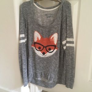 Bethany Mota grey fox knit sweater